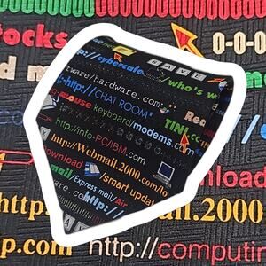 Vintage Addiction Novelty Tie Black Internet Computer Keyboard Words 57.5"